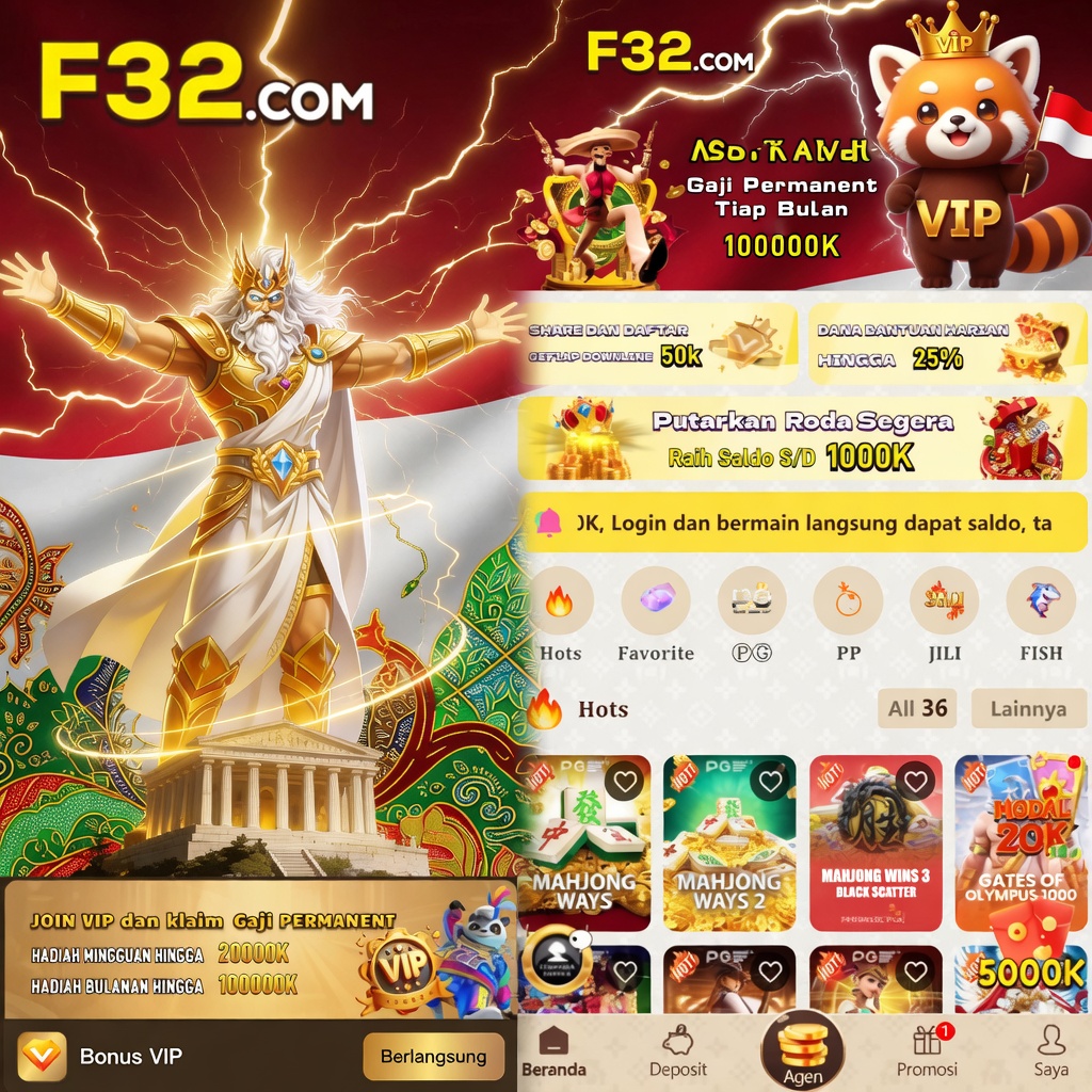 F32 - Situs Resmi Slot Online dan Pilihan Game PG Soft